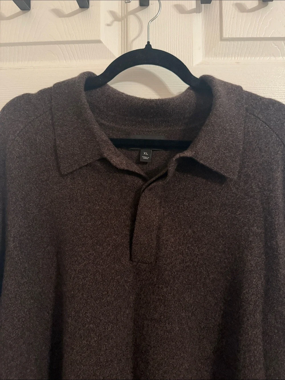 Banana Republic Men’s Cashmere Polo Sweater XL Brown